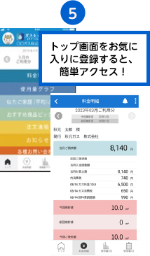 料金明細など、登録完了後の検針から反映されます。